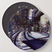 De piano stofzuigen ronde button 6,0 cm (Voorkant /achterkant)