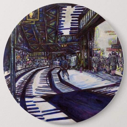 De piano stofzuigen ronde button 6,0 cm (Voorkant)