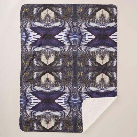 De piano stofzuigen sherpa deken (Voorkant)