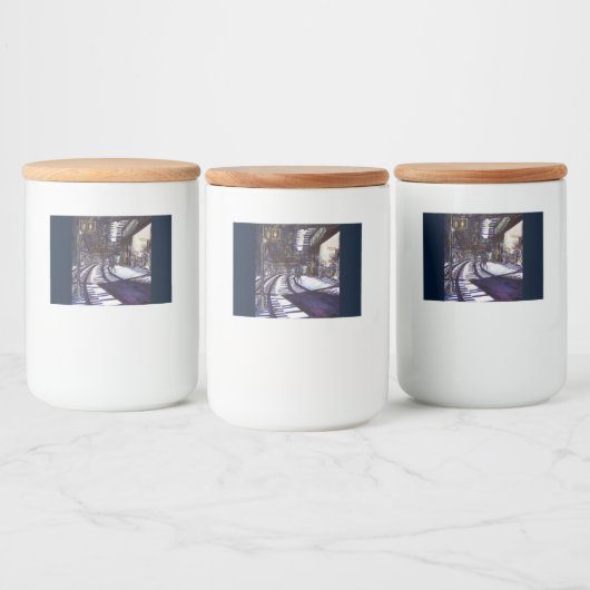 De piano stofzuigen voedselcontainer etiket (Flessen)