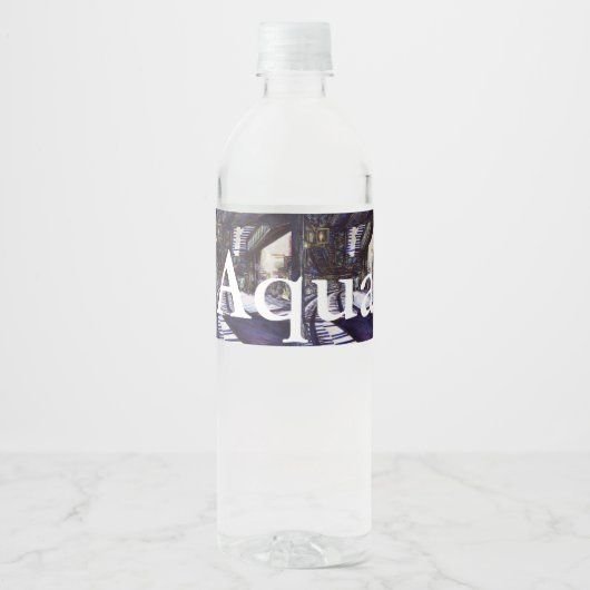 De piano stofzuigen waterfles etiket (Voorkant)