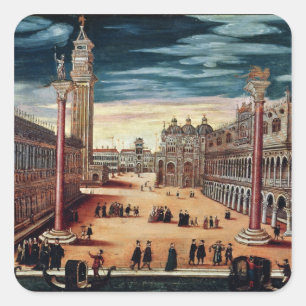 De Piazzetta di San Marco, Venetië Vierkante Sticker