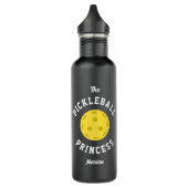 De Pickleball Princess Cute Fun Typografie Waterfles (Links)