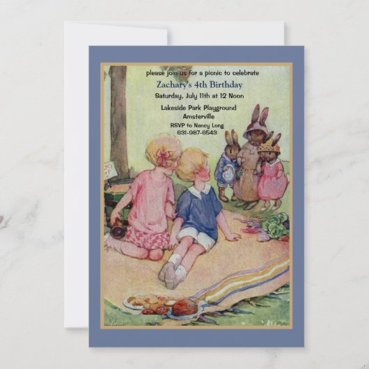 De picknick-uitnodiging kaart (Voorkant)