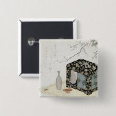 De Picnic Hamper Vierkante Button 5,1 Cm (Voorkant /achterkant)