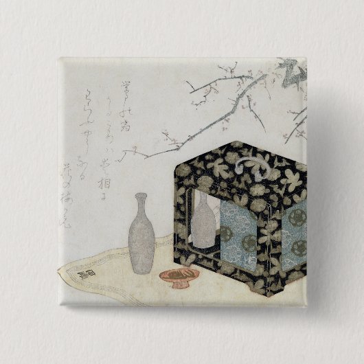 De Picnic Hamper Vierkante Button 5,1 Cm (Voorkant)