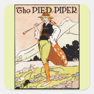 De Pied Piper Kinderkinderkamer Vierkante Sticker