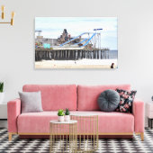 De Pier op Seaside Heights- Zomer van 2012 Canvas Afdruk (Insitu (Woonkamer))