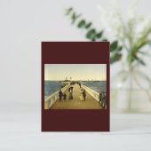 De pier Ostend België Briefkaart (Staand voorkant)
