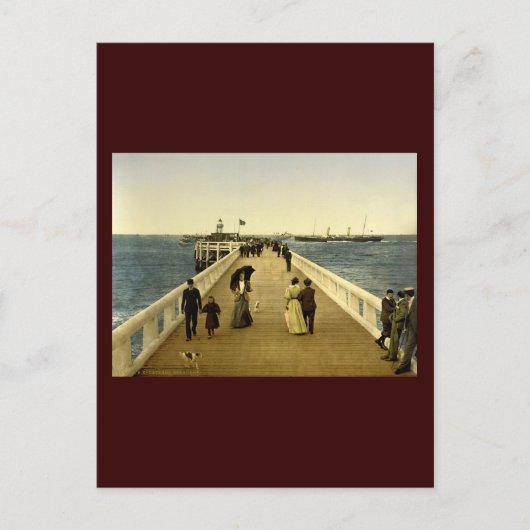 De pier Ostend België Briefkaart (Voorkant)