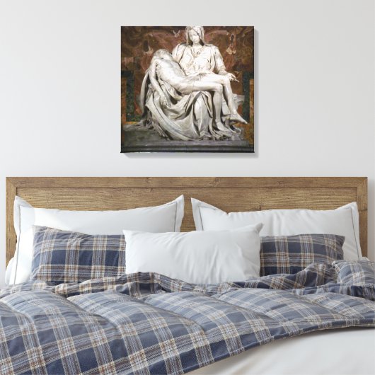 De Pieta Canvas druk (Insitu (Slaapkamer))