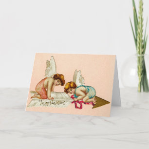 De pijl van de liefde voorbereiden feestdagen kaart