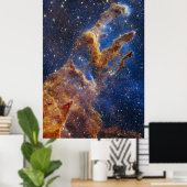 De pijlers van de schepping | NIRCam | JWST Poster (Thuiskantoor)