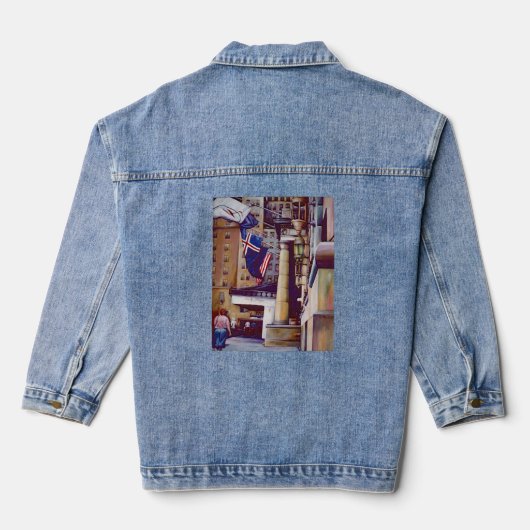 De pijlers van het Plaza Denim Jacket (Achterkant)