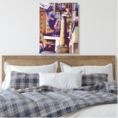 De pijlers van het Plaza Hotel, New York City Canvas Afdruk (Insitu (Slaapkamer))