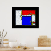De pijlers van Mondriaan Poster (Keuken)