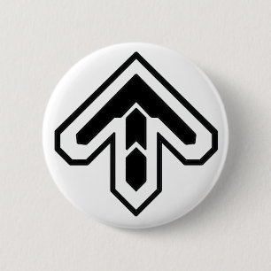 De pijlknoop van Ddr Ronde Button 5,7 Cm