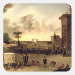 De pijlpoort naar de hemel vierkante sticker