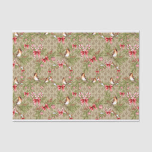 De Pijnboom van de Vogel van Kerstmis van de Tissuepapier