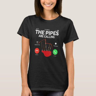 De Pijpen Ropen Dudelsackspelende Schot Dudelsacks T-shirt