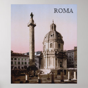 De Pilaar van Trajanus in Rome (1900) Poster
