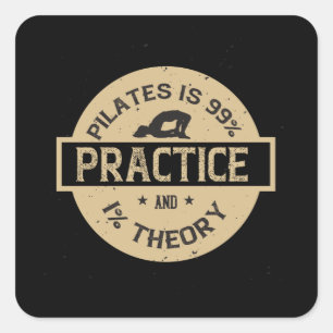 De piloten zijn 99% Praktijk en 1% Theorie Vierkante Sticker