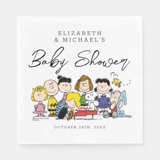 De pinda's | BABY SHOWER Servet (Voorkant)