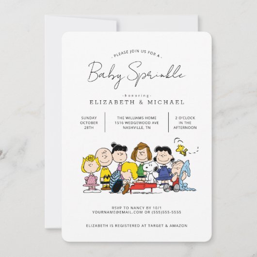 De pinda's gang - Baby Sprinkle Kaart (Voorkant)