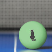 De Ping Pong Black Cat Silhouette 1étoile gris brillant balle d (Filet)