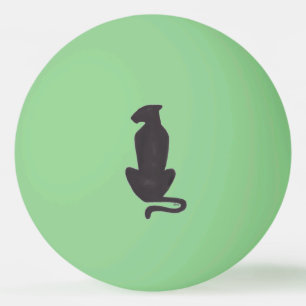 De Ping Pong Black Cat Silhouette 1étoile gris brillant balle d