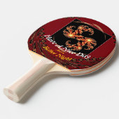 De Ping Pong Tourbillon Rouge : Puissance Dynamique & Raquette (Devant Angle)