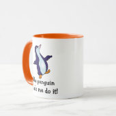 De pinguïn deed het. mok (Voorkant links)