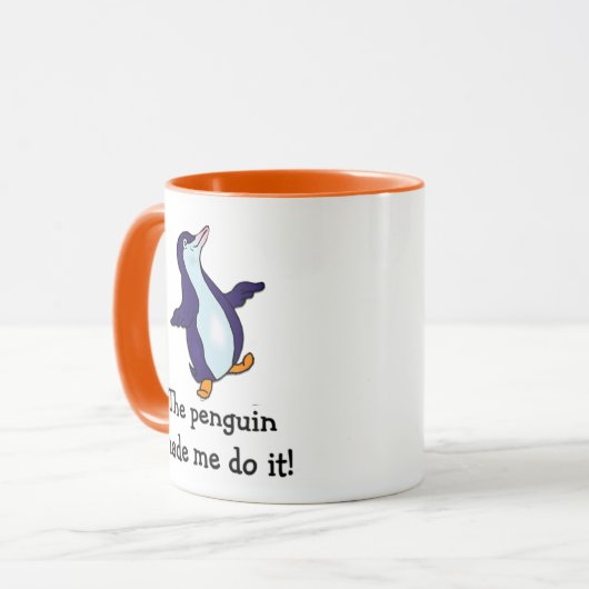 De pinguïn deed het. mok (Voorkant links)