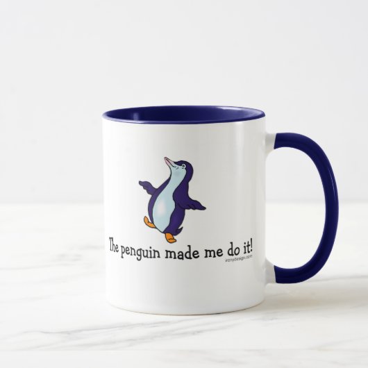 De pinguïn deed het. mok (Rechts)
