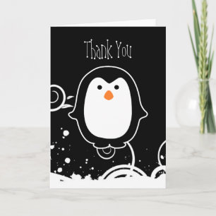 De pinguïn {Spatie} dankt u Wenskaart Bedankkaart