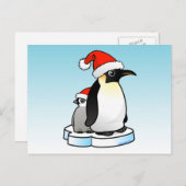 De Pinguïn van de Keizer van de kerstman Feestdagenkaart (Voorkant / Achterkant)