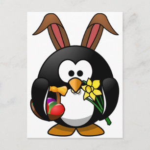 De Pinguïn van Pasen Feestdagenkaart