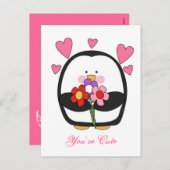 De Pinguïn van Valentijn Feestdagenkaart (Voorkant / Achterkant)