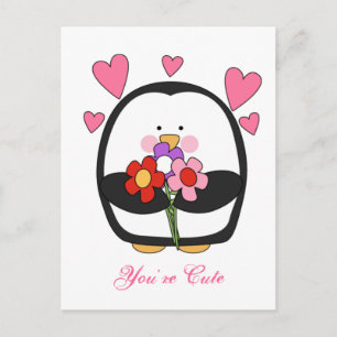 De Pinguïn van Valentijn Feestdagenkaart