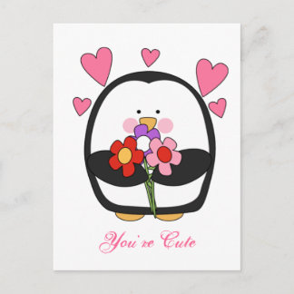 De Pinguïn van Valentijn Feestdagenkaart