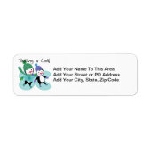 De pinguïnen die is Koel schaatsen Etiket (Voorkant)