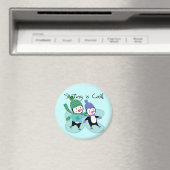 De pinguïnen die is Koel schaatsen Magneet (Insitu (Vaatwasser))