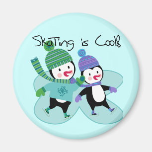 De pinguïnen die is Koel schaatsen Magneet