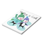 De pinguïnen die is Koel schaatsen Notitieblok (Gedraaid)