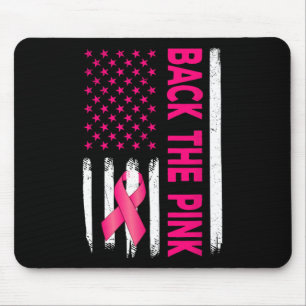 De Pink Ribbon Amerikaanse vlag Borstkanker Aware Muismat