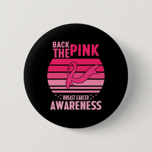 De Pink Ribbon Amerikaanse vlag Borstkanker Aware Ronde Button 5,7 Cm