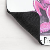 De Pinker Breast Cancer Poodle Mousepad Muismat (Hoek)