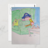 De piraat. briefkaart (Voorkant / Achterkant)