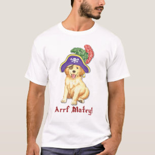 De Piraat van het golden retriever T-shirt