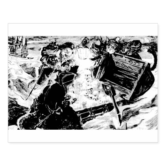 De piraatkatten 	rubberstempel (Afrduk)